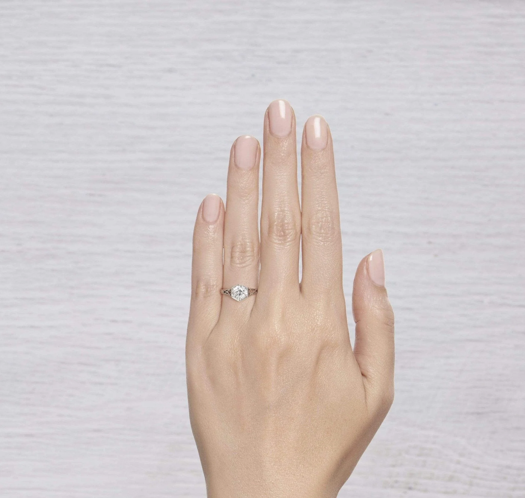 1.02 ART DECO DIAMOND ENGAGEMENT RING - Image 5
