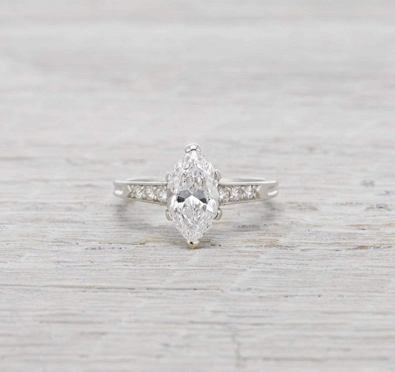 1.41 Carat Vintage Tiffany & Co. Marquise Engagement Ring - Image 2