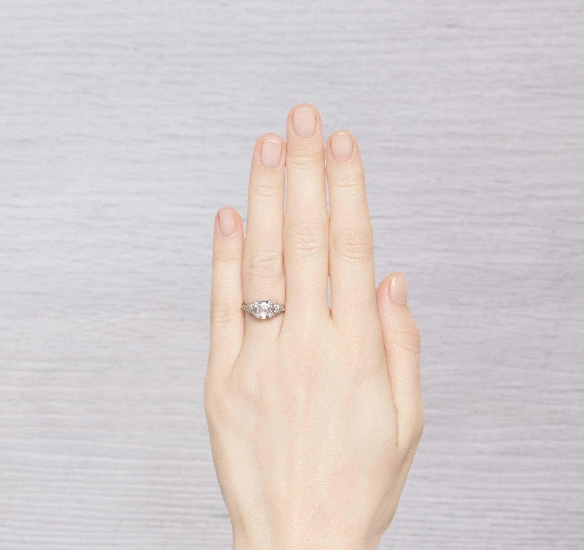 1.53 Carat Edwardian Diamond Engagement Ring - Image 5