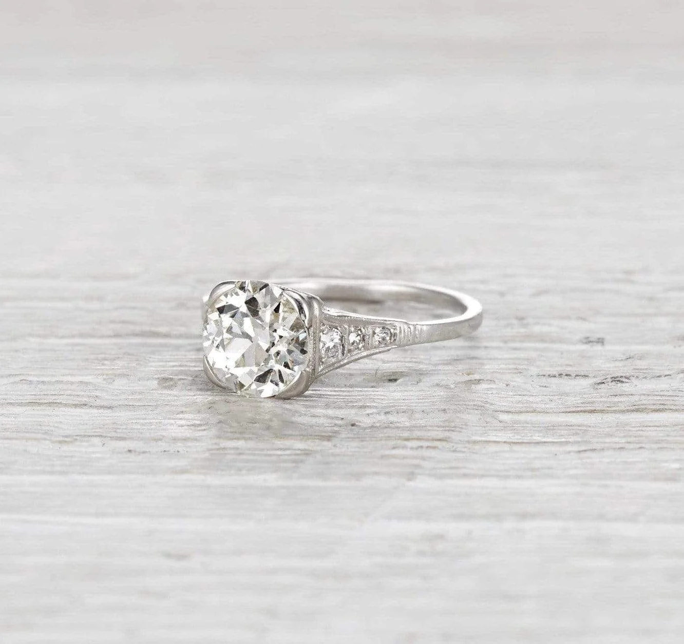 1.77 Carat Art Deco Engagement Ring