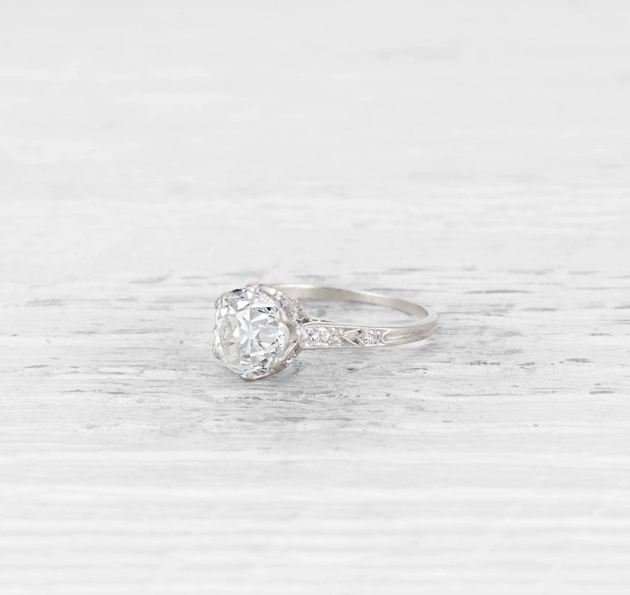 2.11 CARAT EDWARDIAN DIAMOND ENGAGEMENT RING