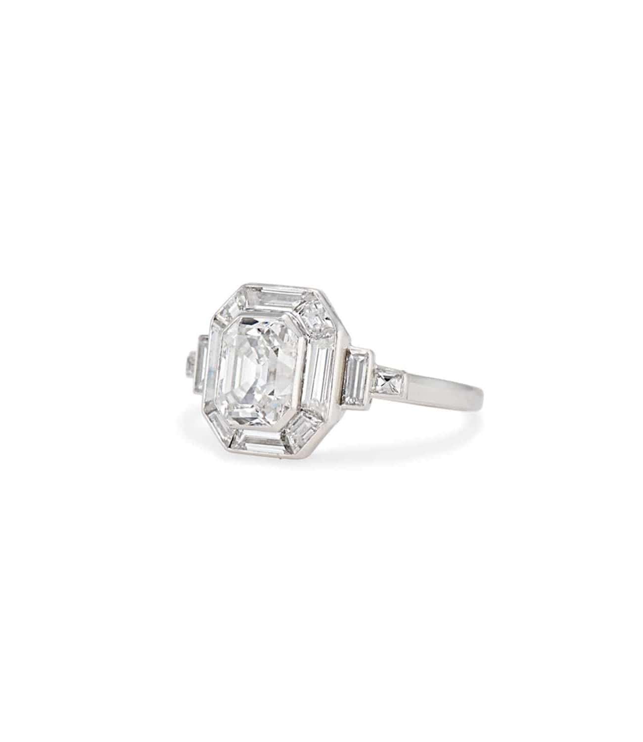 .30 Carat Edwardian Diamond & Ruby Engagement Ring