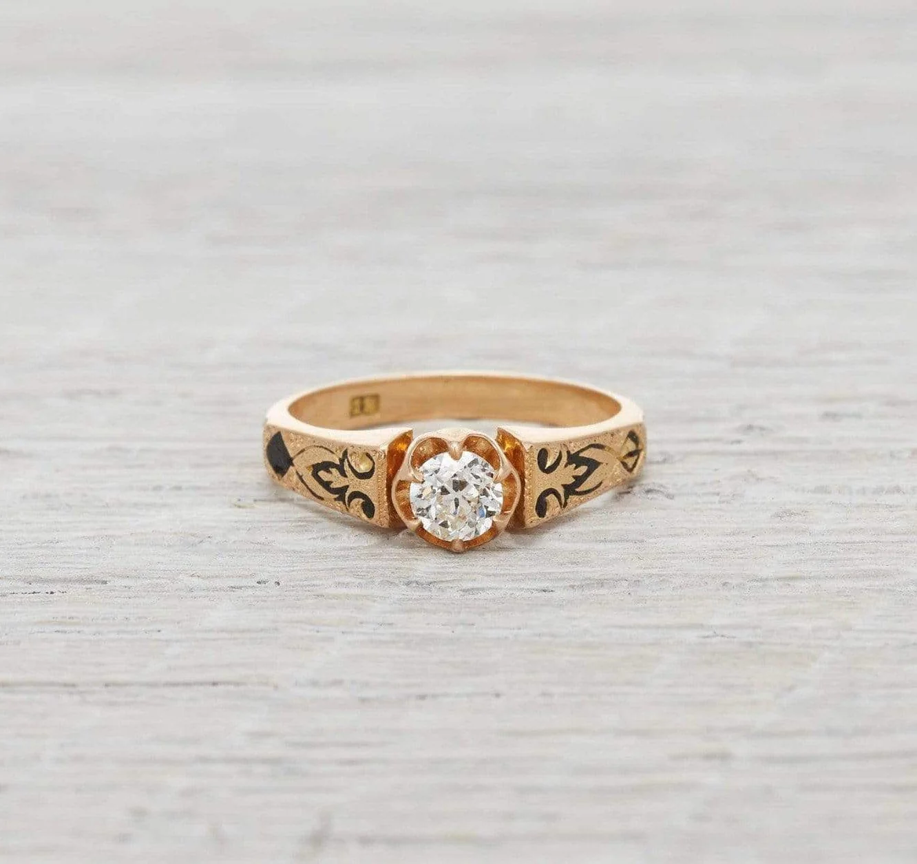 .35 Carat Gold Victorian Engagement Ring - Image 2