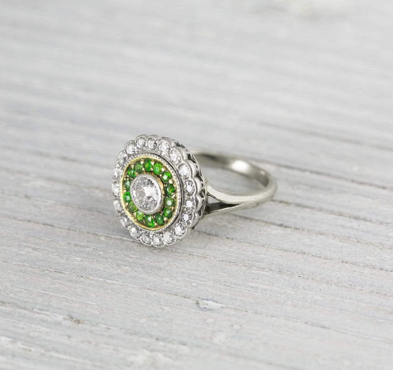 .40 Carat Edwardian Cluster Diamond Engagement Ring