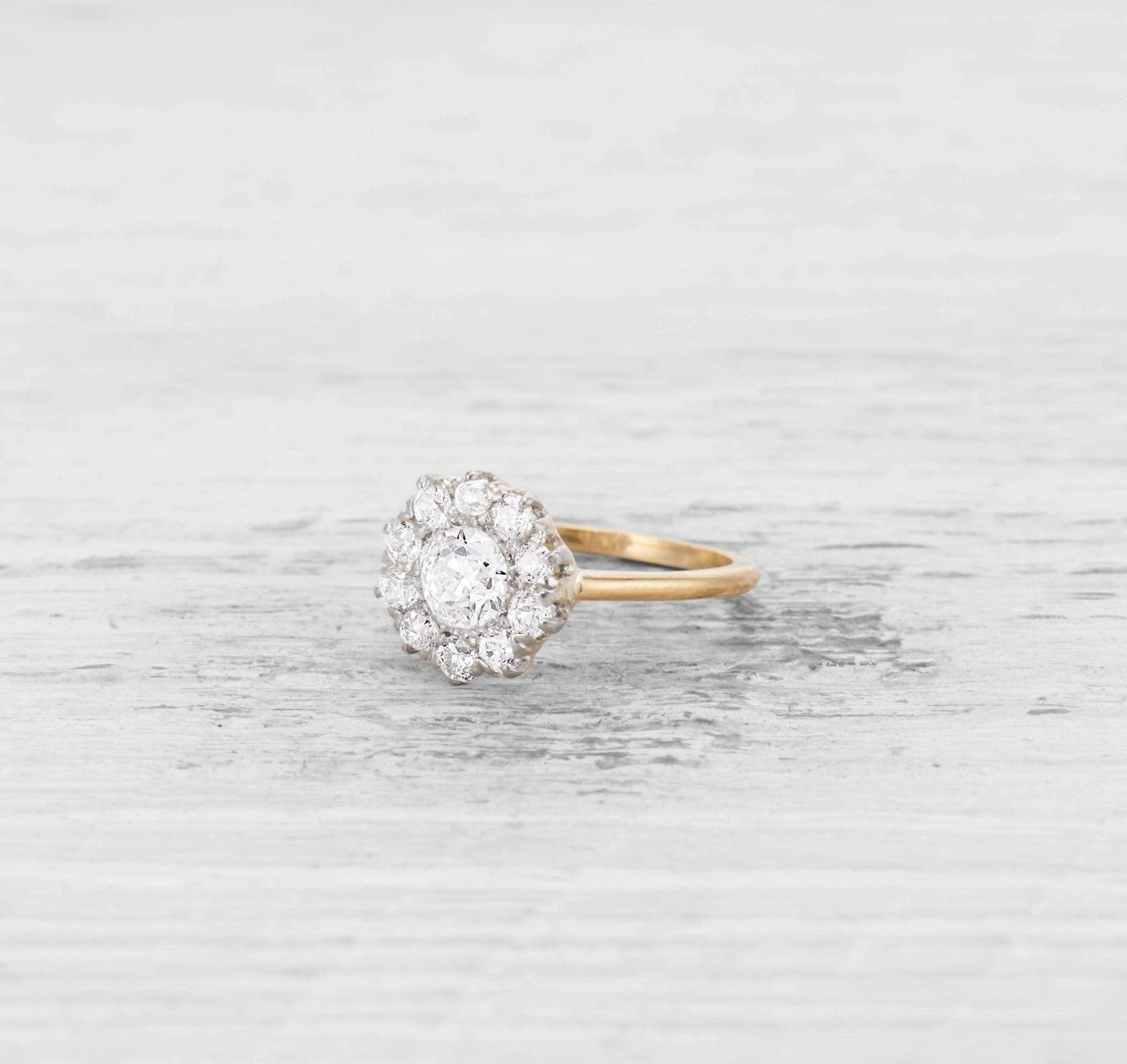 .56 CARAT EDWARDIAN DIAMOND CLUSTER ENGAGEMENT RING