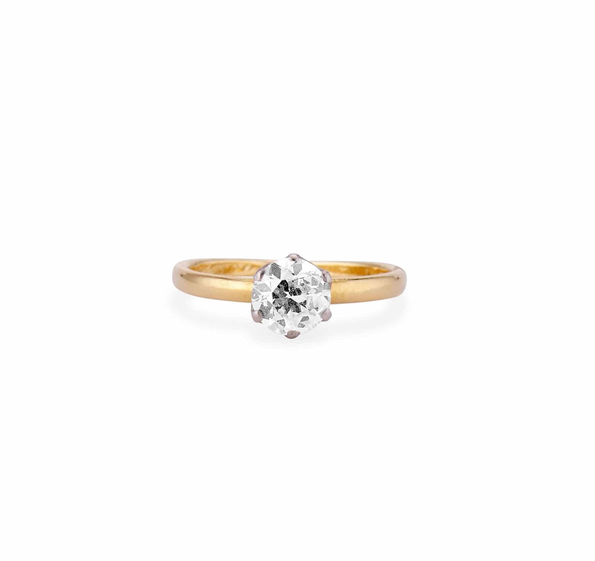 .68 Carat Vintage Tiffany & Co. Gold Solitaire Engagement Ring - Image 2