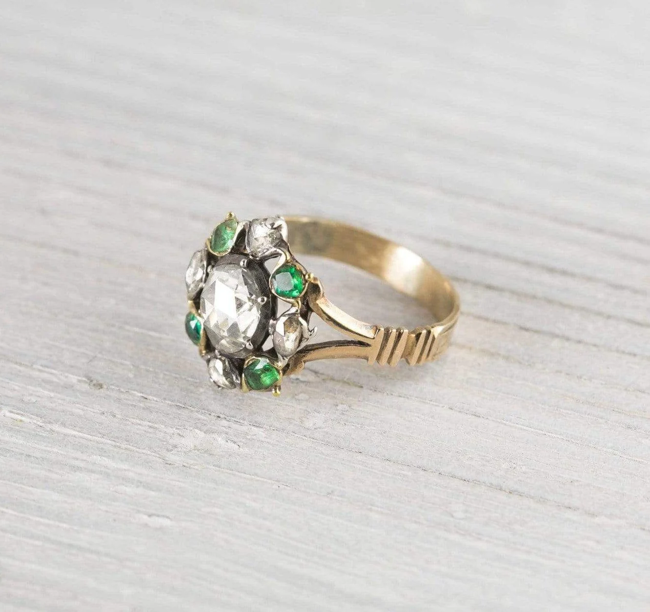 .75 Carat Antique Georgian Rose Cut Diamond Engagement Ring