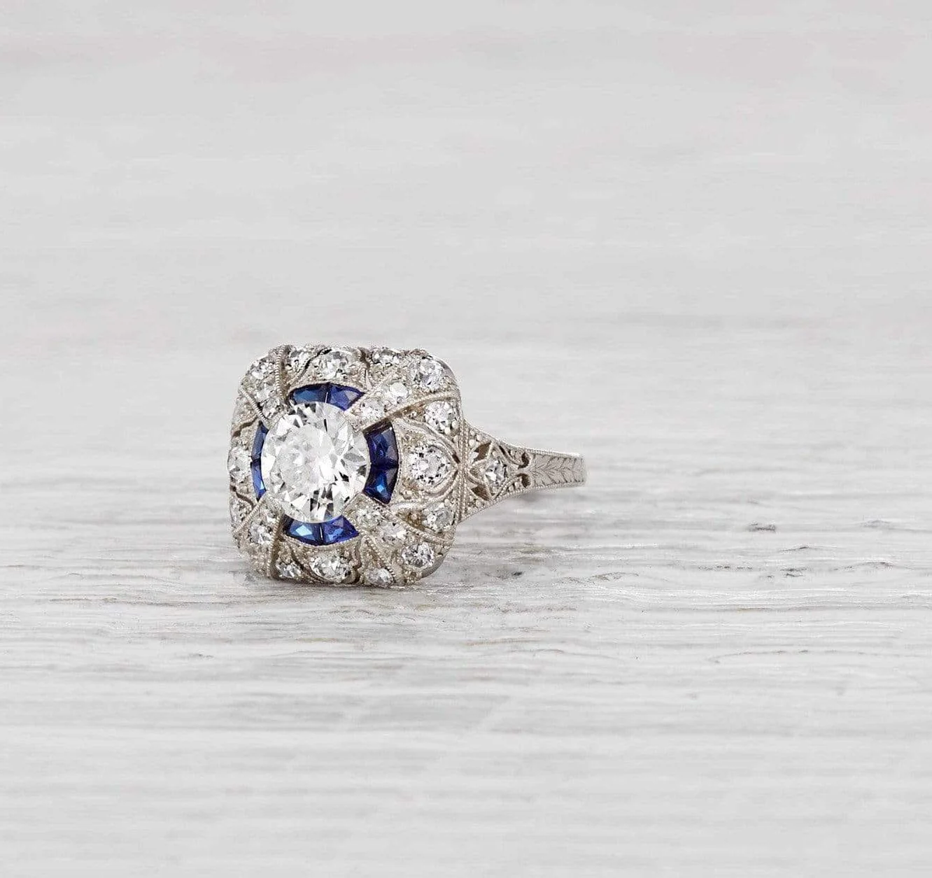 .85 Carat Edwardian Diamond Engagement Ring