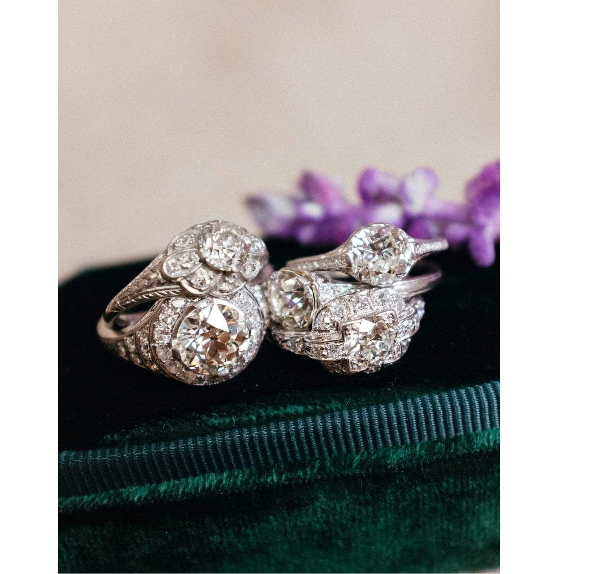 Art Deco .85 Carat Transitional Cut Diamond Ring - Image 9