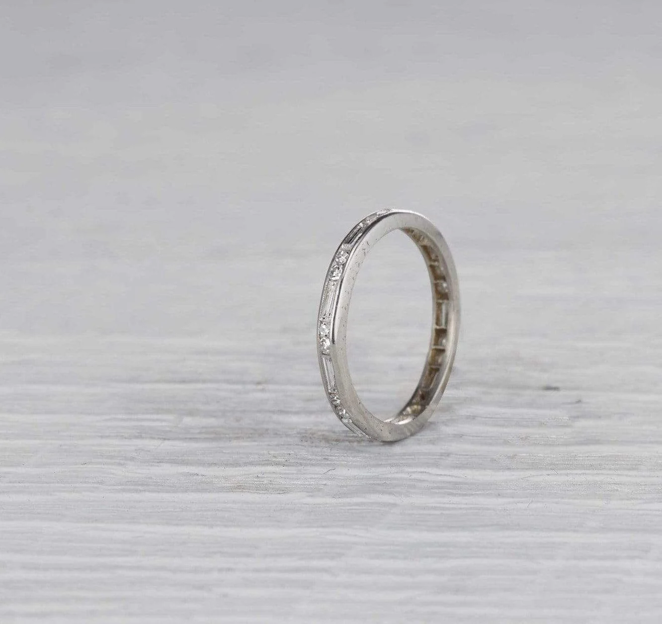 Art Deco Mixed Stone Eternity Band
