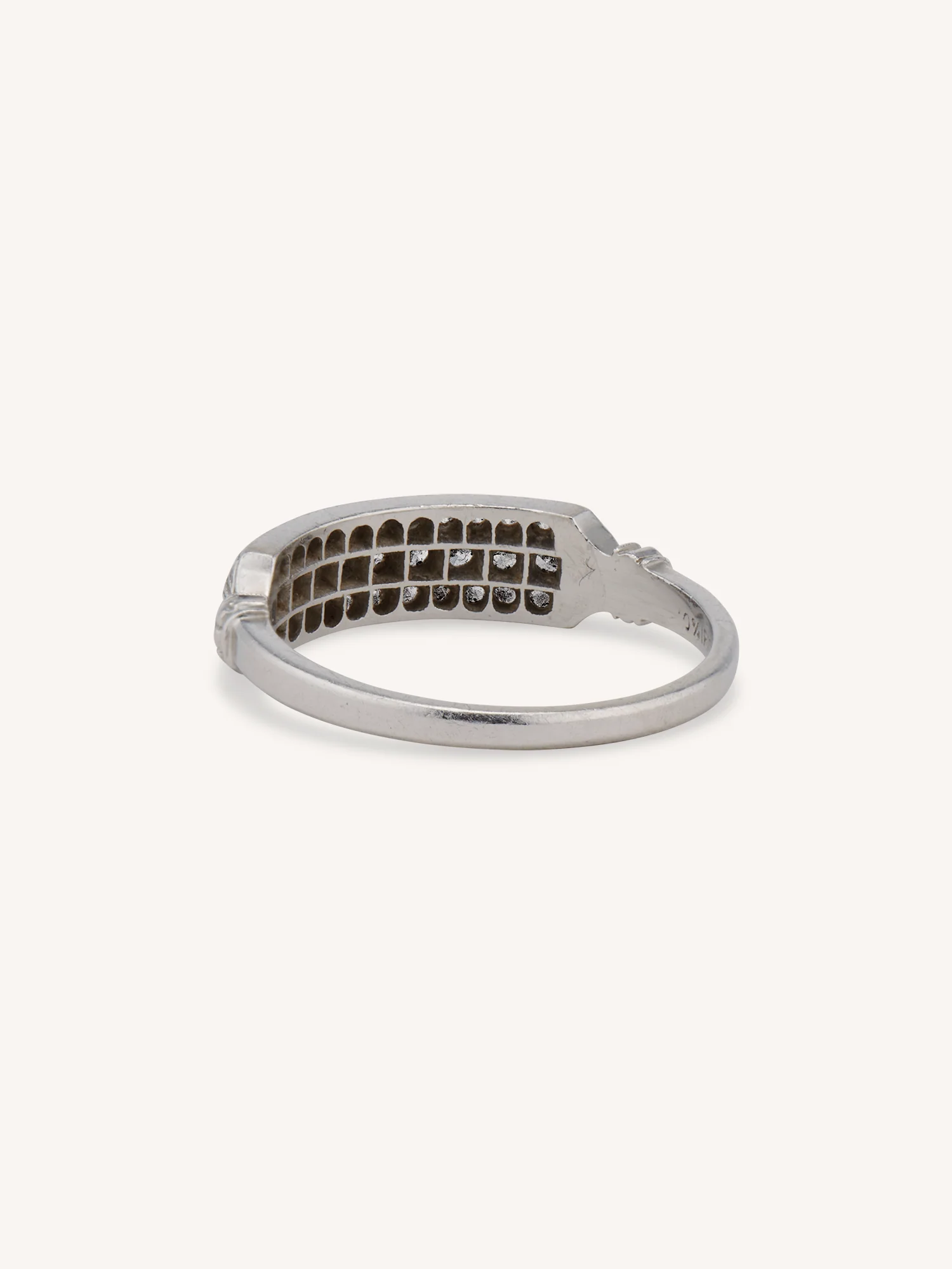 Cartier Art Deco Three Row Diamond Platinum Vintage Band - Image 5