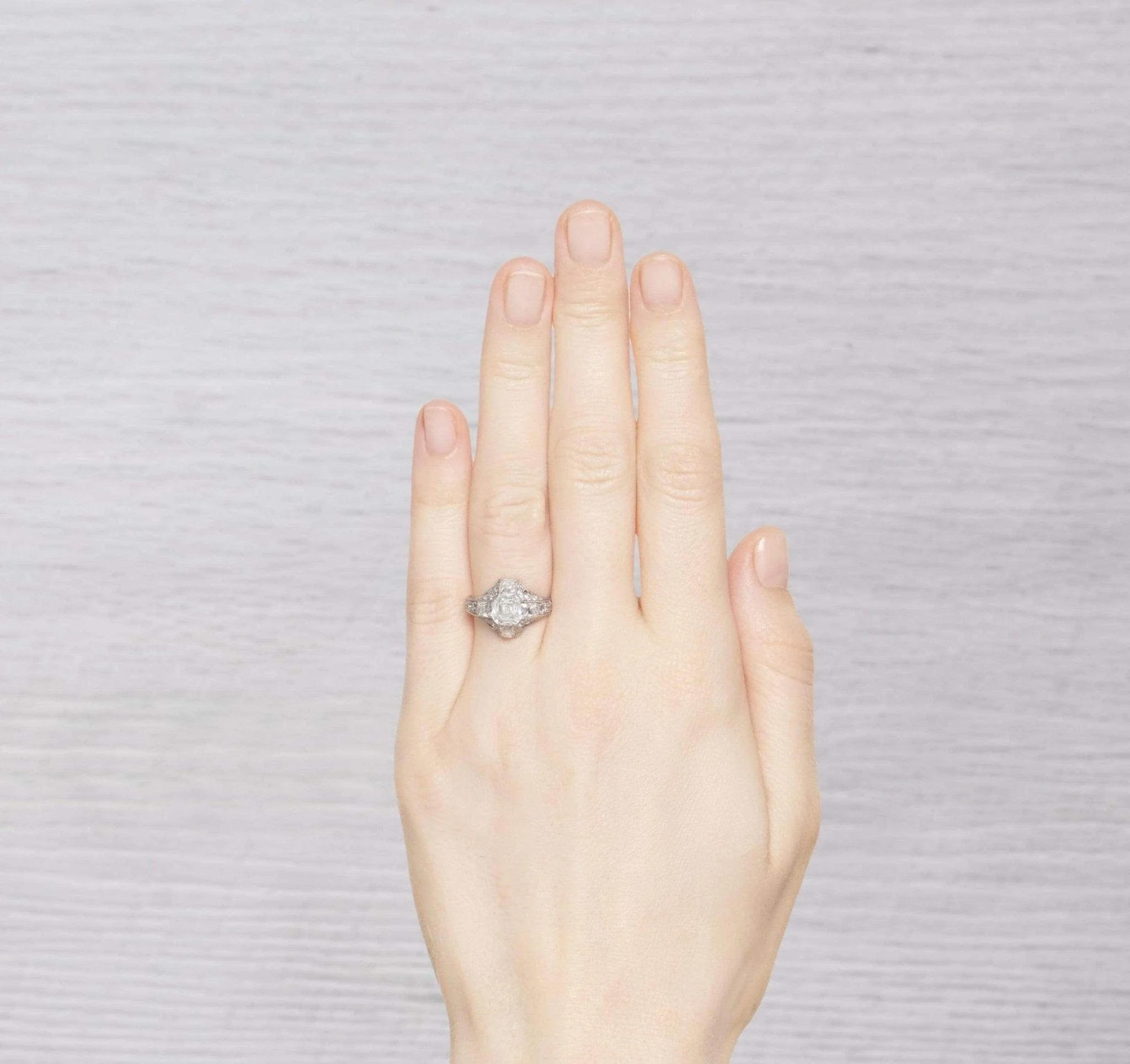 Late Edwardian Tiffany & Co. Asscher-Cut Diamond Engagement Ring - Image 5