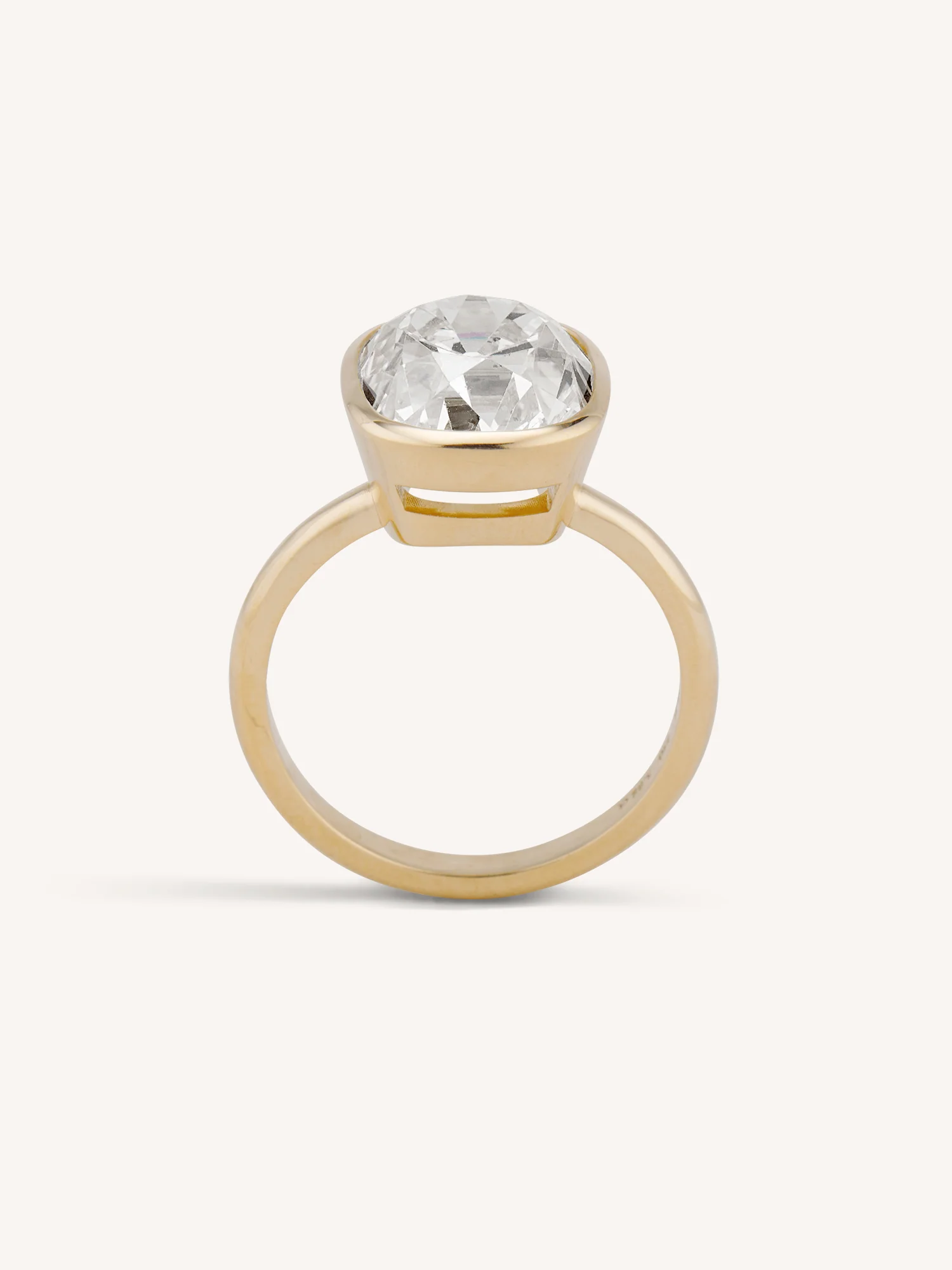 Classic Old Mine Cushion Cut Diamond Bezel Solitaire Engagement Ring 5.88 - Image 4
