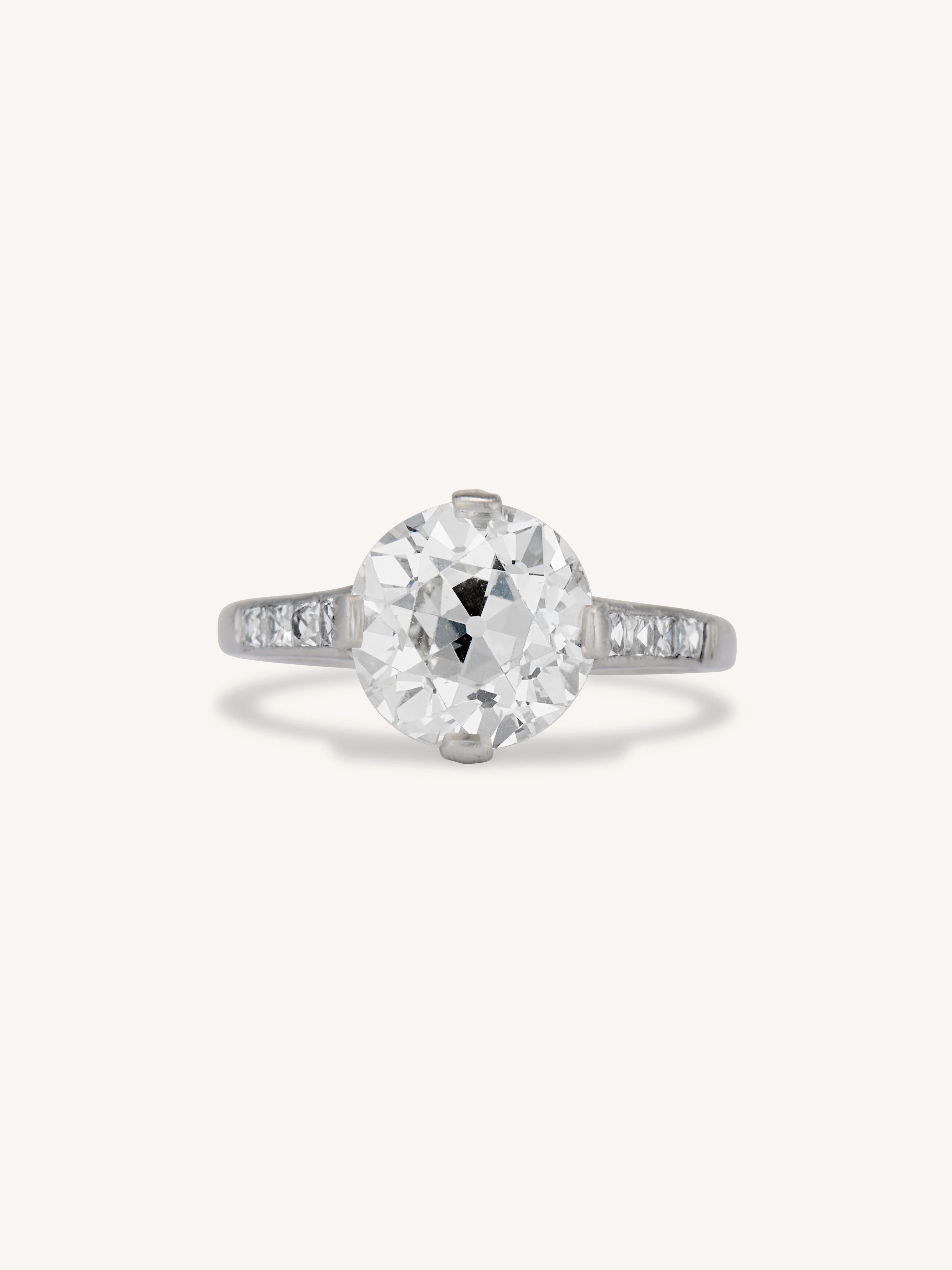 Tiffany & Co. Art Deco 2.75 Carat Old European Cut Diamond Vintage Engagement Ring
