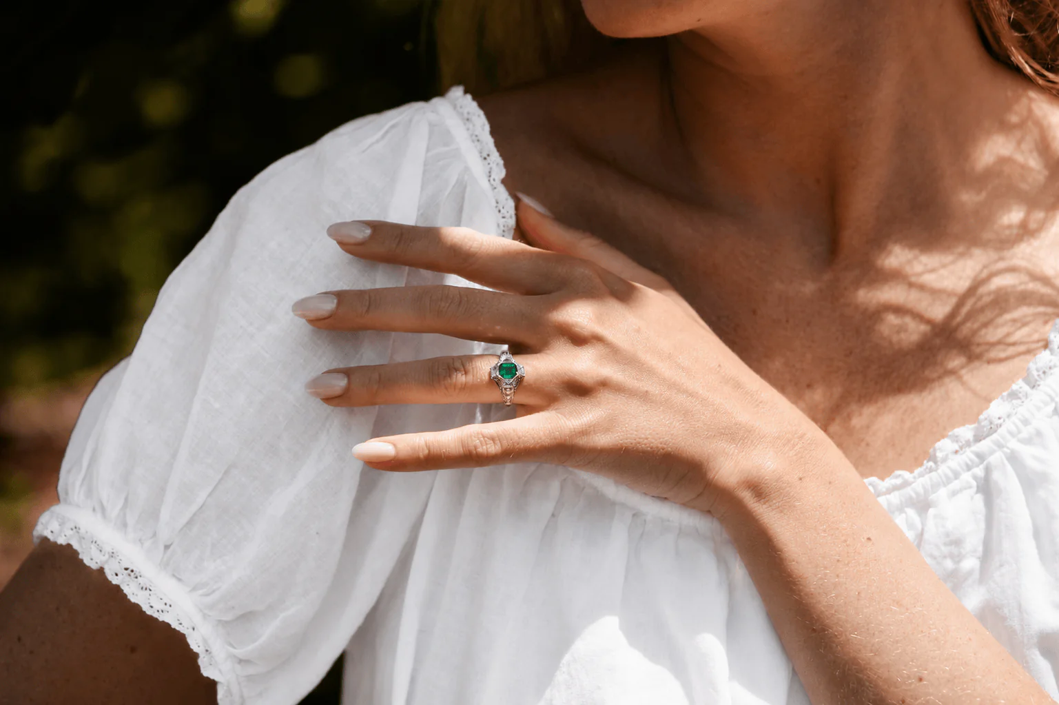 Rare Tiffany & Co. Art Deco Colombian Emerald Engagement Ring - Image 7