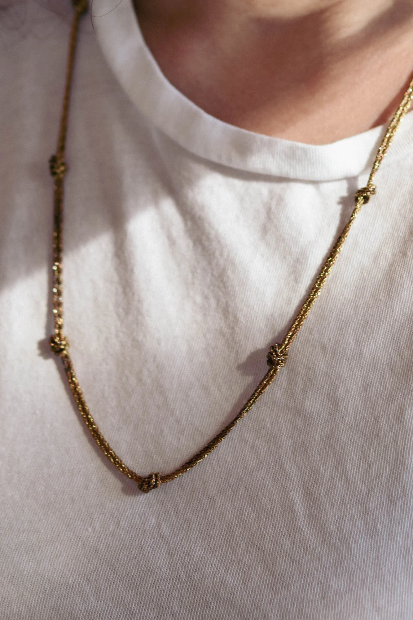 Tiffany & Co. Knotted Double Gold Vintage Chain, Germany - Image 2