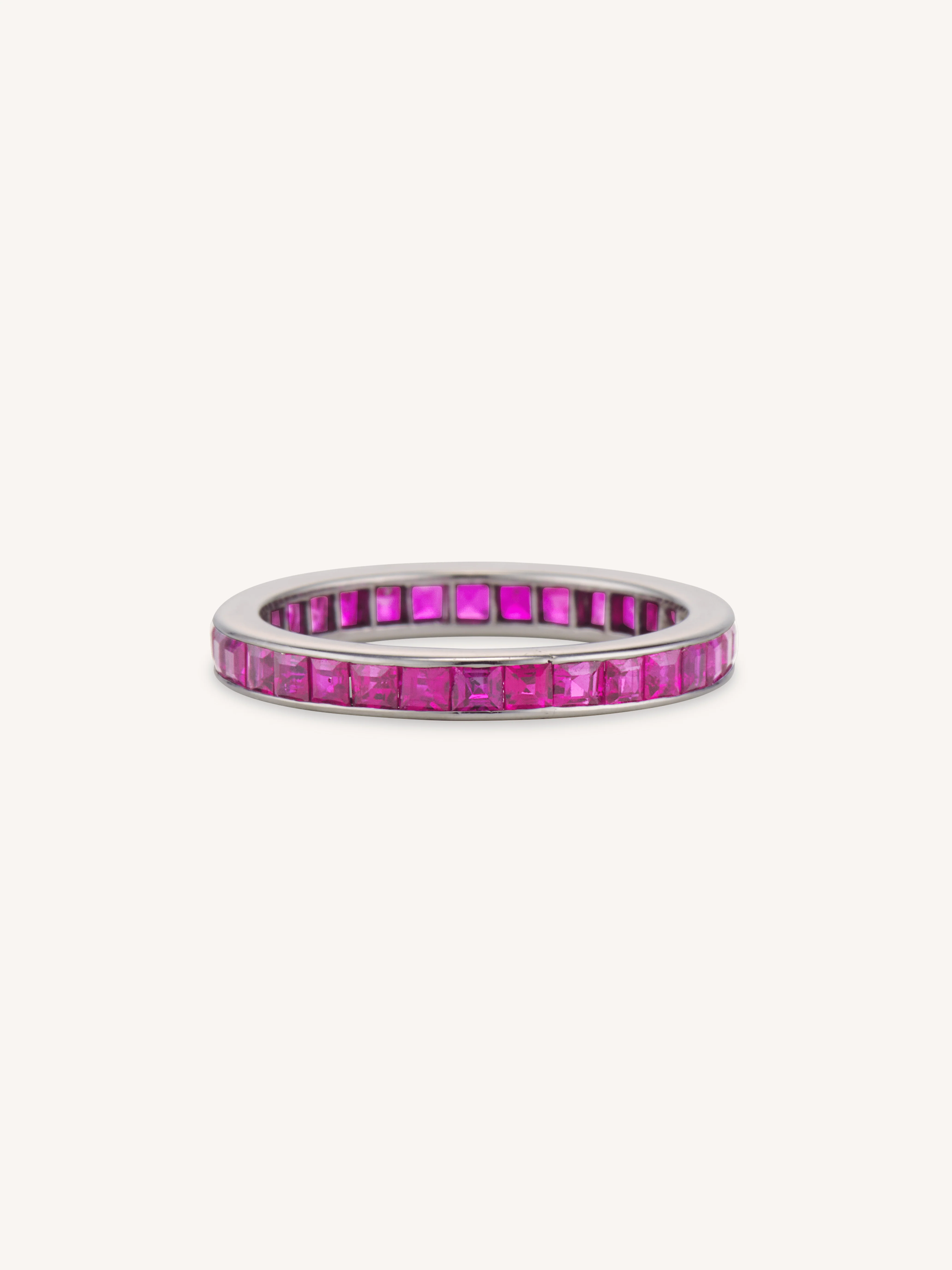 Tiffany & Co. Midcentury Ruby & Pallaidum Eternity Band