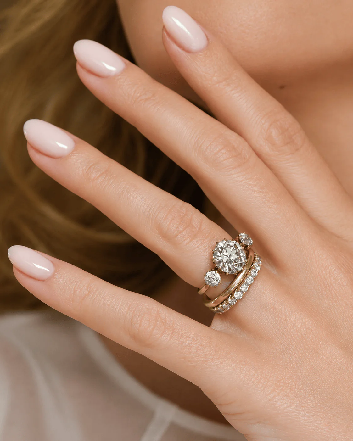 Victorian 3.04 Carat Three Stone Antique Old European Diamond Gold Engagement Ring - Image 6