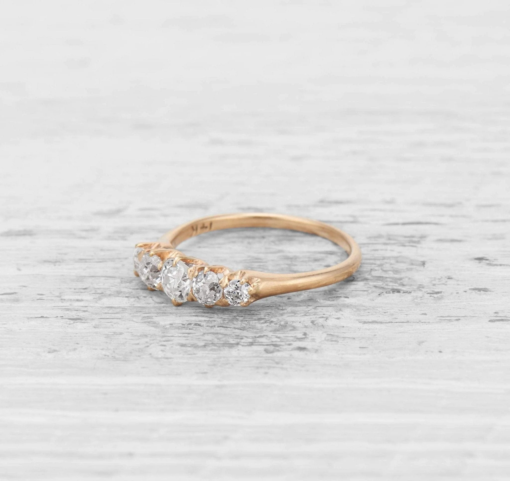 VICTORIAN FIVE-STONE DIAMOND ENGAGEMENT RING