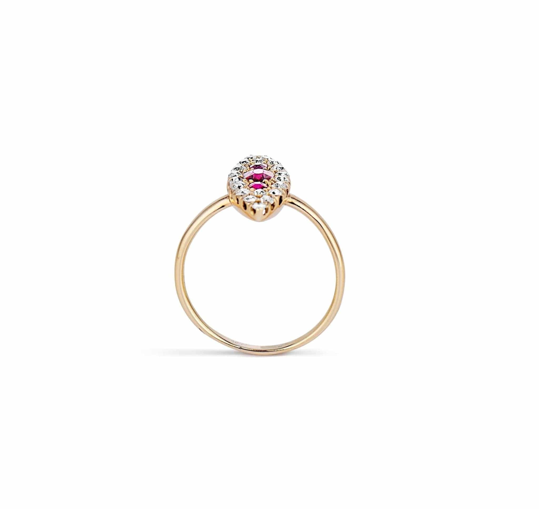 Tiffany & Co. Ruby & Diamond Navette Ring - Image 4
