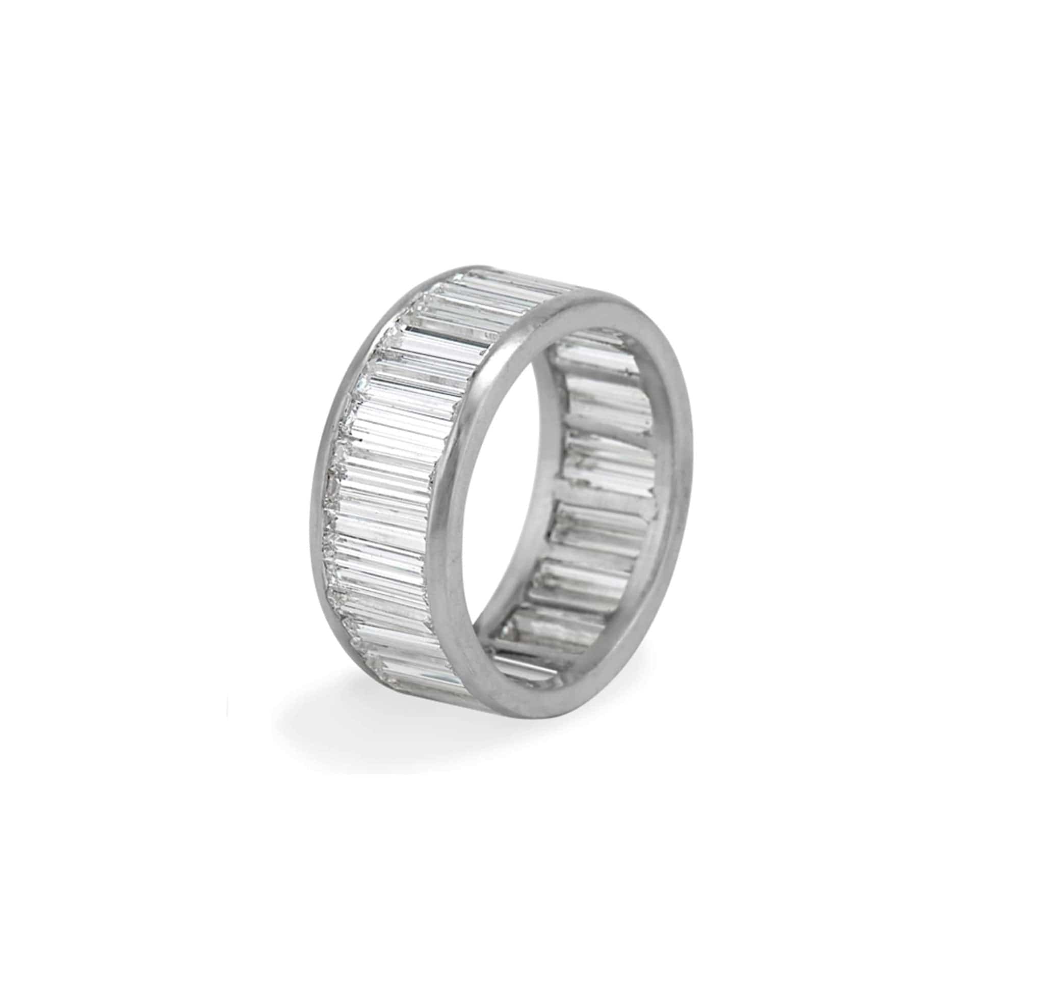 Mid Century 5 Carat Baguette Diamond Eternity Band
