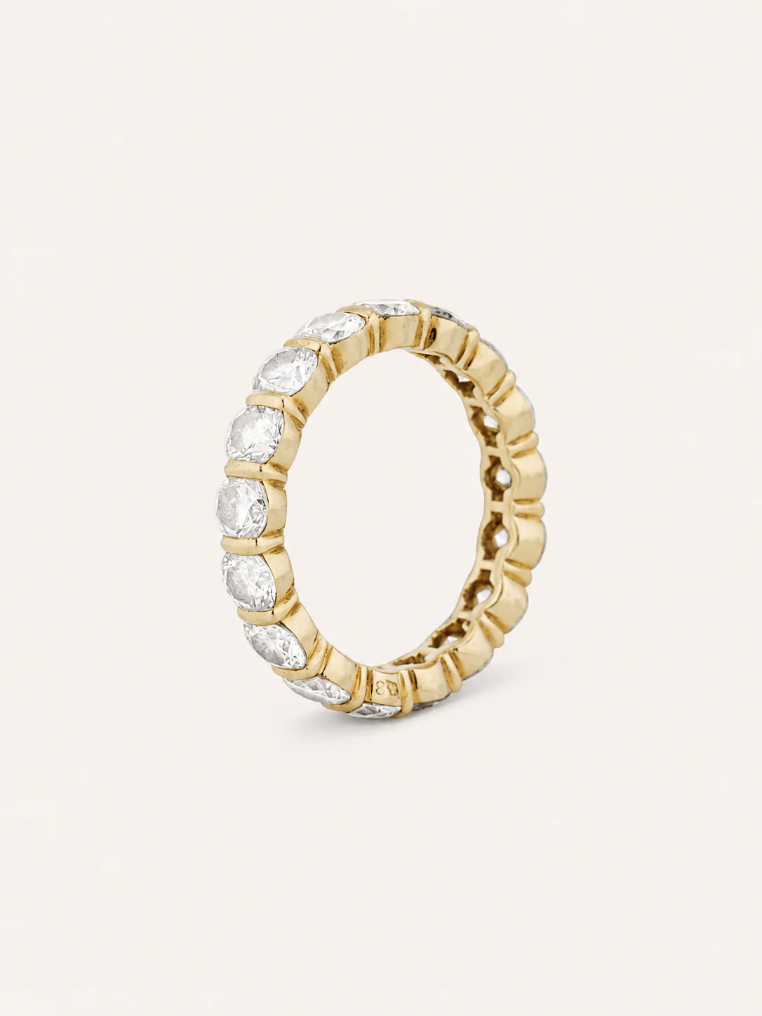 Van Cleef & Arpels Diamond 18K Yellow Gold Vintage Eternity Band - Size 6 - Image 4